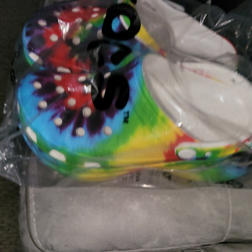 Multicolored crocs